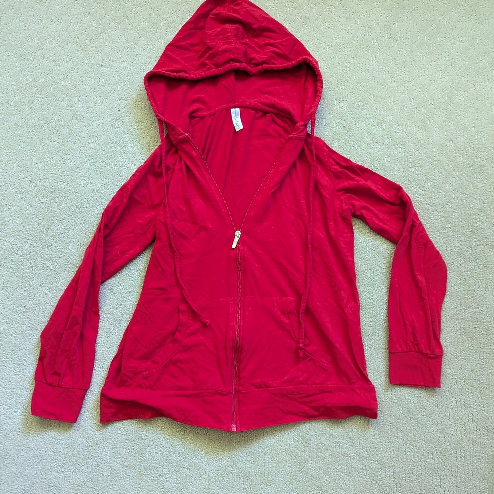 Red spring zip up